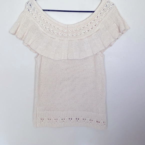 ANTHRO| | Cream Colored Knit Top NWOT - Picture 2 of 5